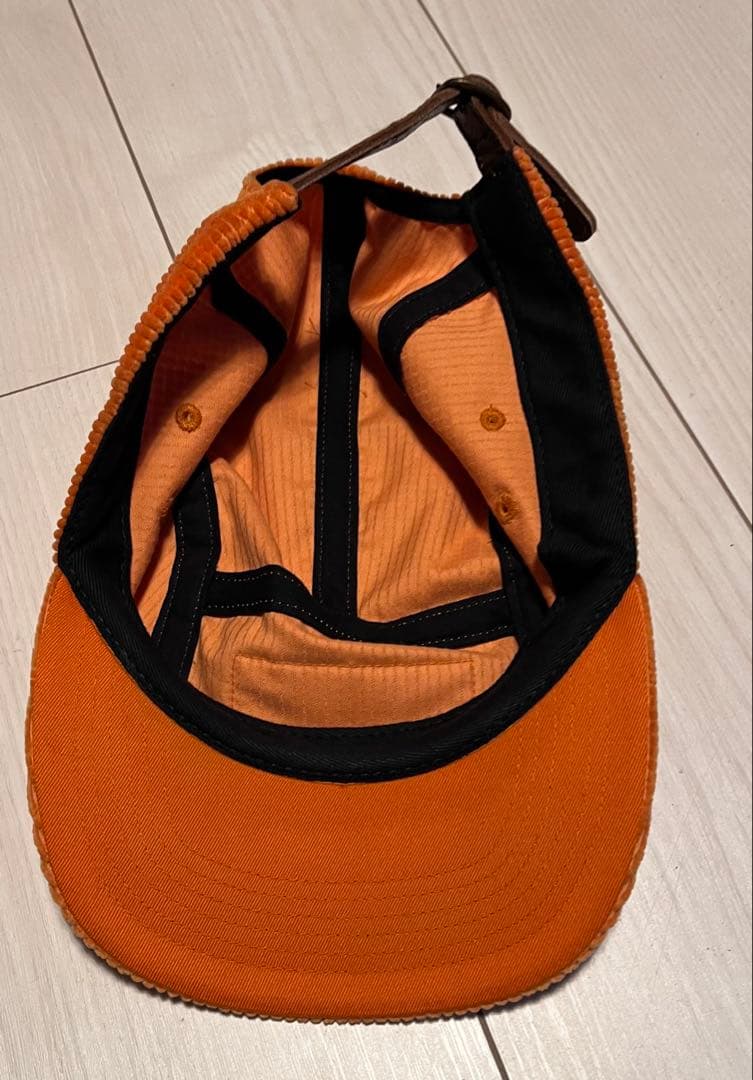 Supreme オレンジ コーデュロイキャップ