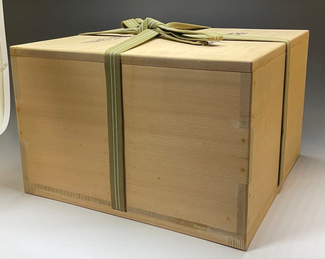 十二代　和田美之助　桜川透木釜　炉用透木　共箱　共布　共布(釜釻) W22