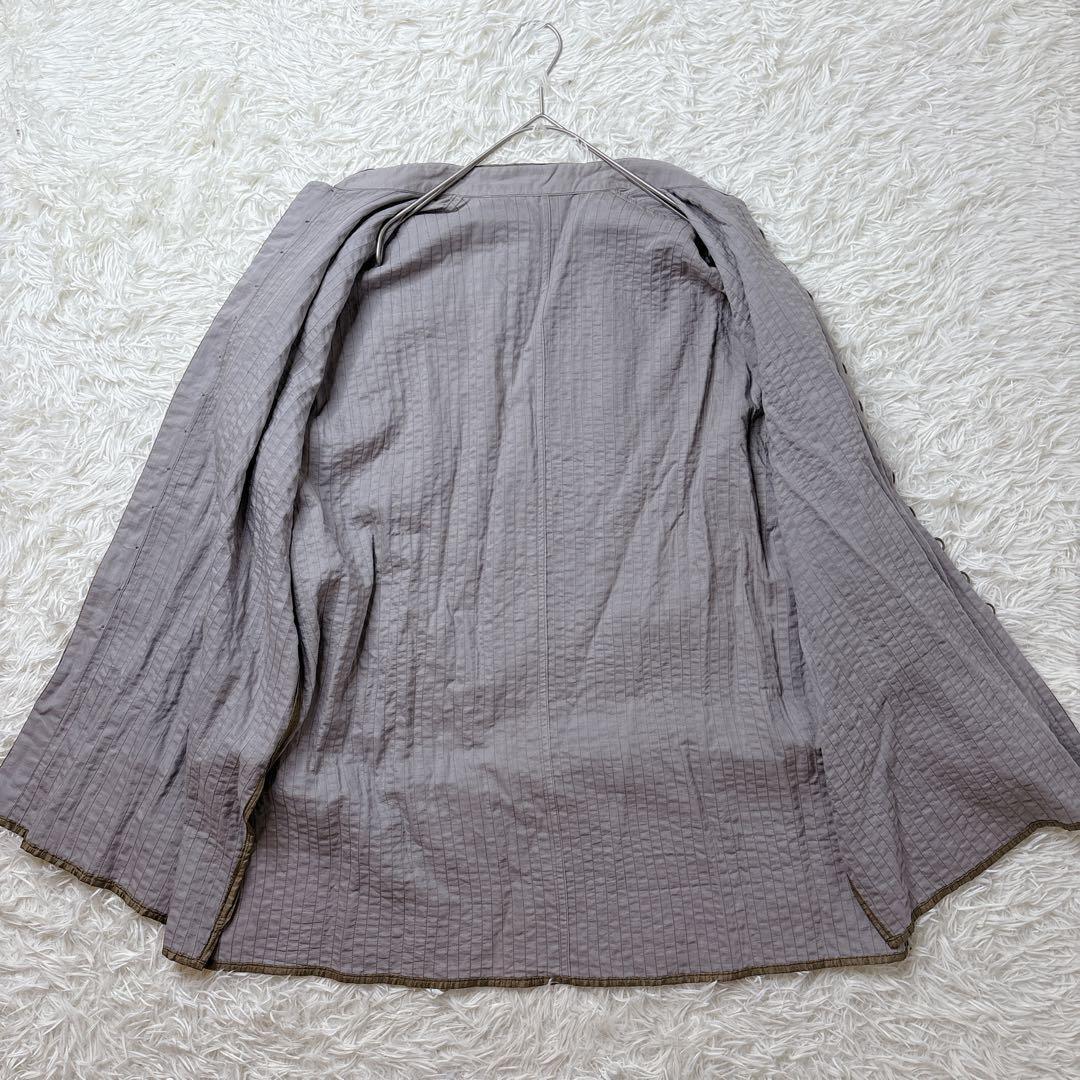 ヨーガンレール シルク×コットン ピンタック チュニック マオカラー ベージュ