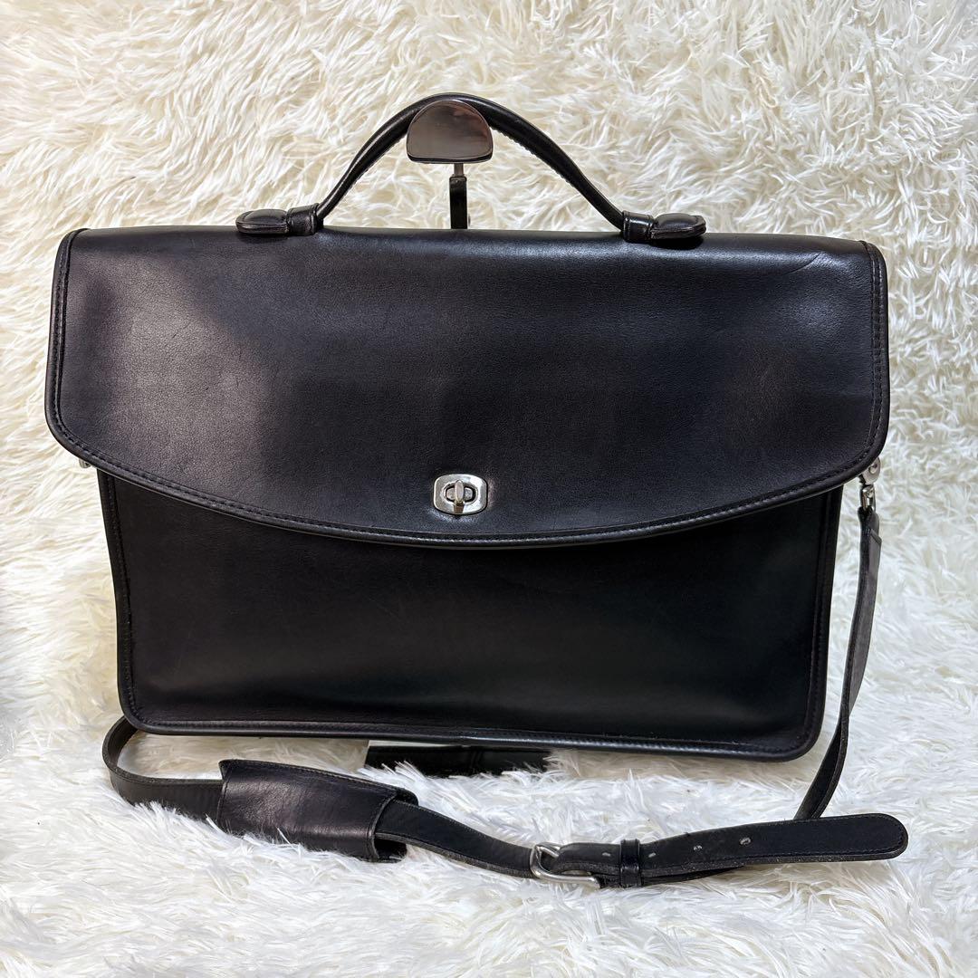 希少 COACH オールドコーチ ビジネスバッグ 2way 黒 USA 5265
