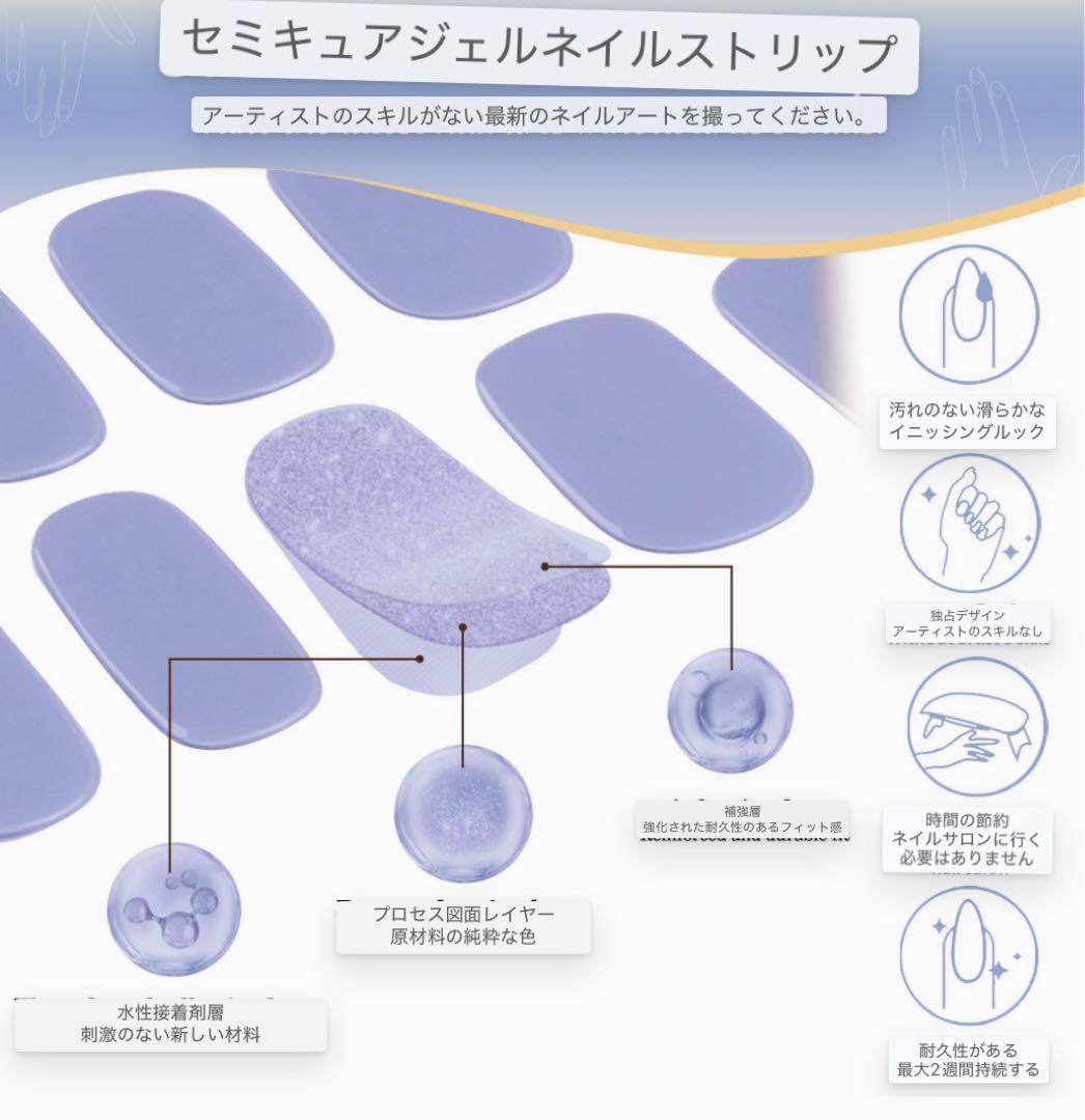 ジェルネイルストリップ　ネイルアート用ジェルネイルラップ
