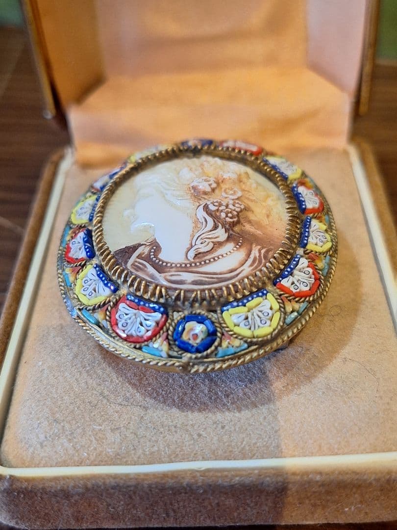 激レア　ローマンモザイク　磁器カメオ　イタリア