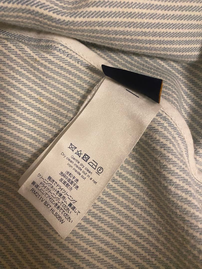 21SS ヴァージルアブロー ストライプモノグラムワーク デニムジャケット