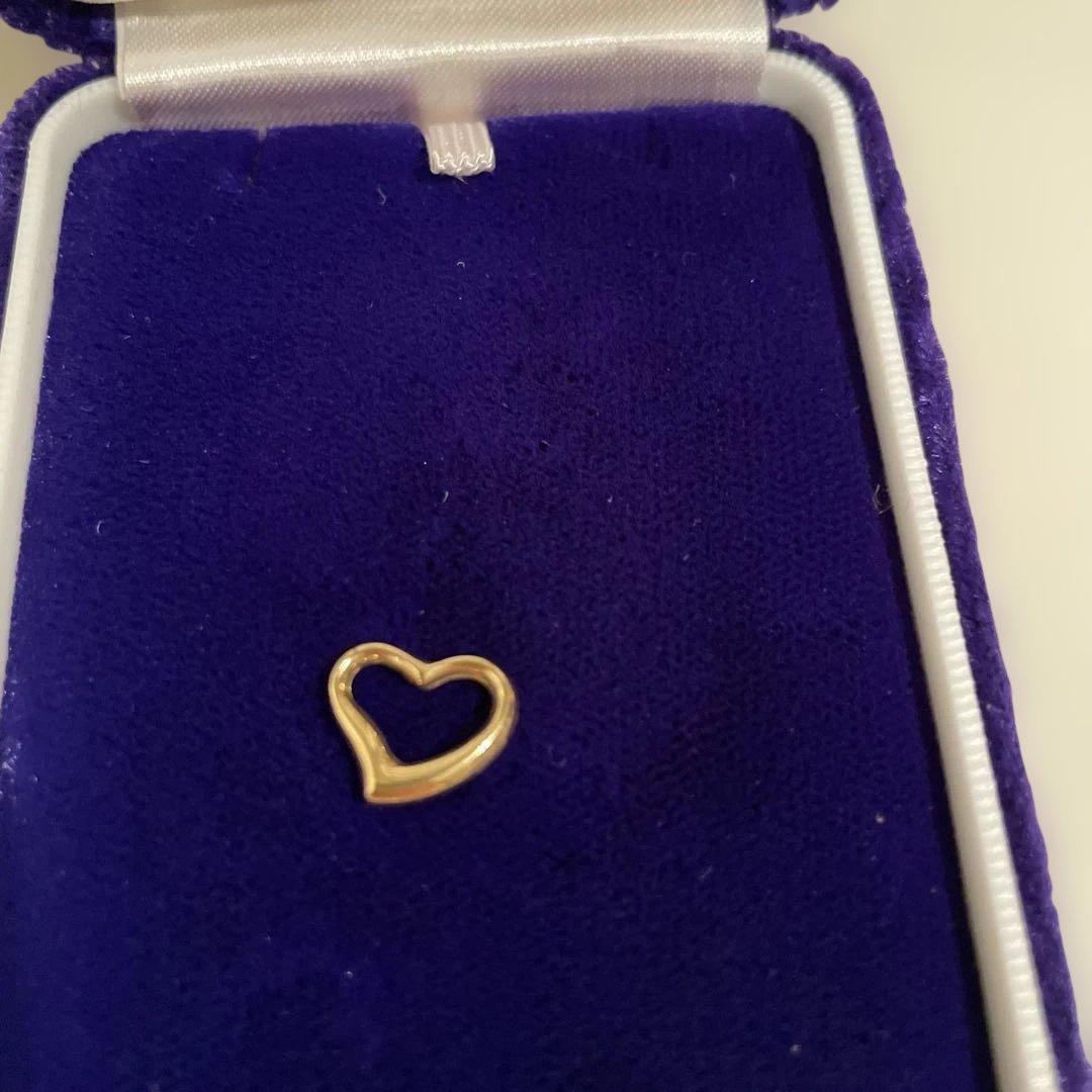 K18 ゴールドハート型ペンダントトップ