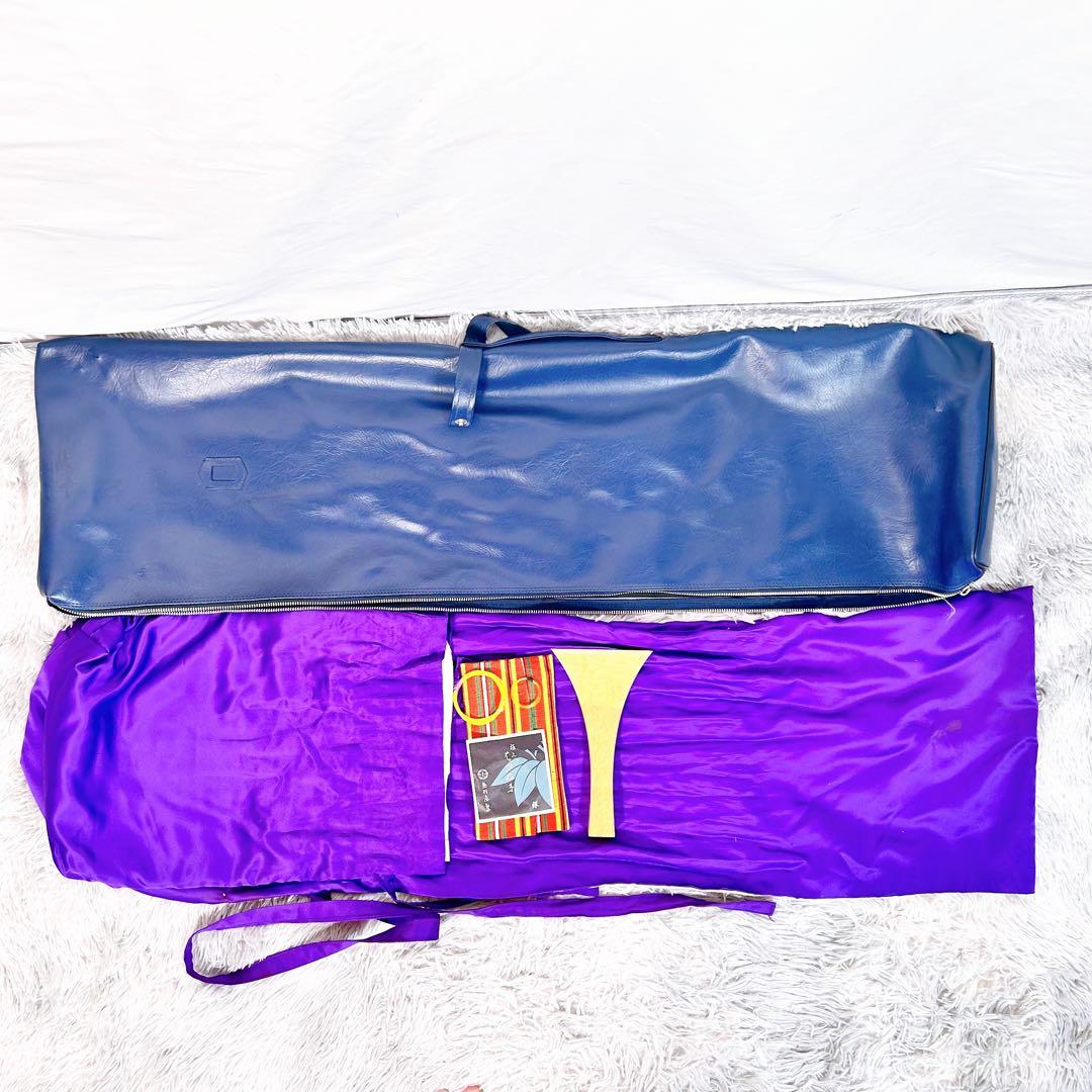 【希少】長唄三味線　細棹　紅木　正寸　丸打胴　皮破れなし　本皮