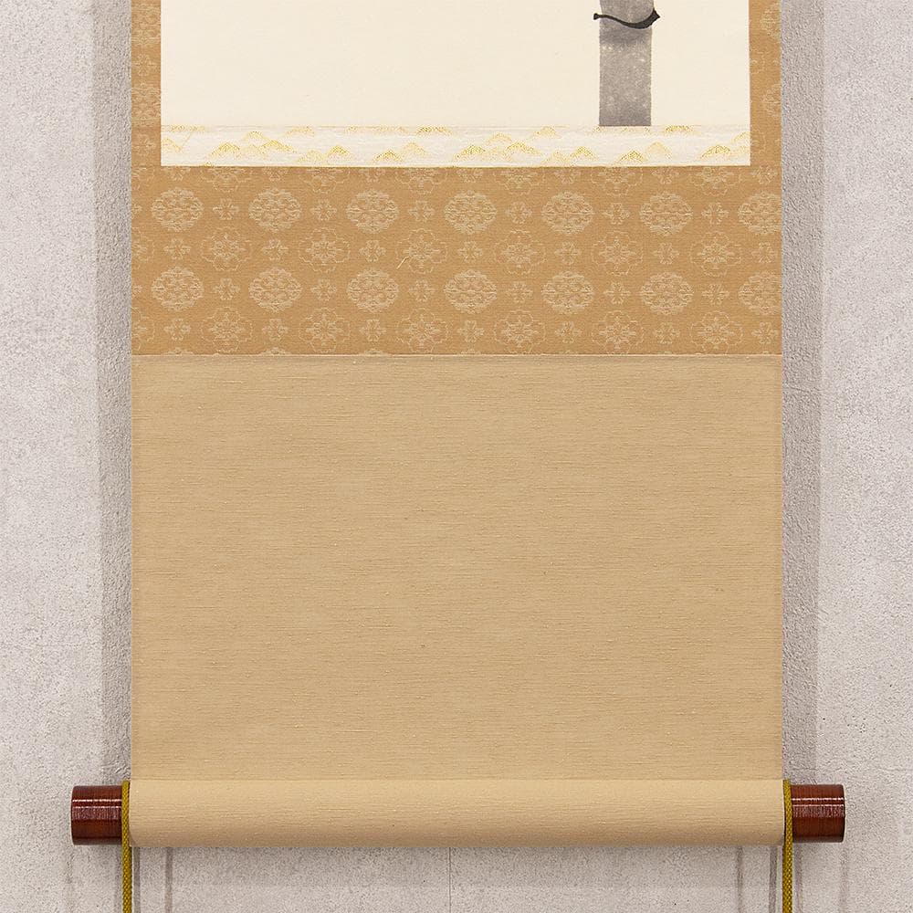 ※のりこ　掛軸 茶掛け 縦幅 小林太玄 竹画賛「葉々起清風」共箱