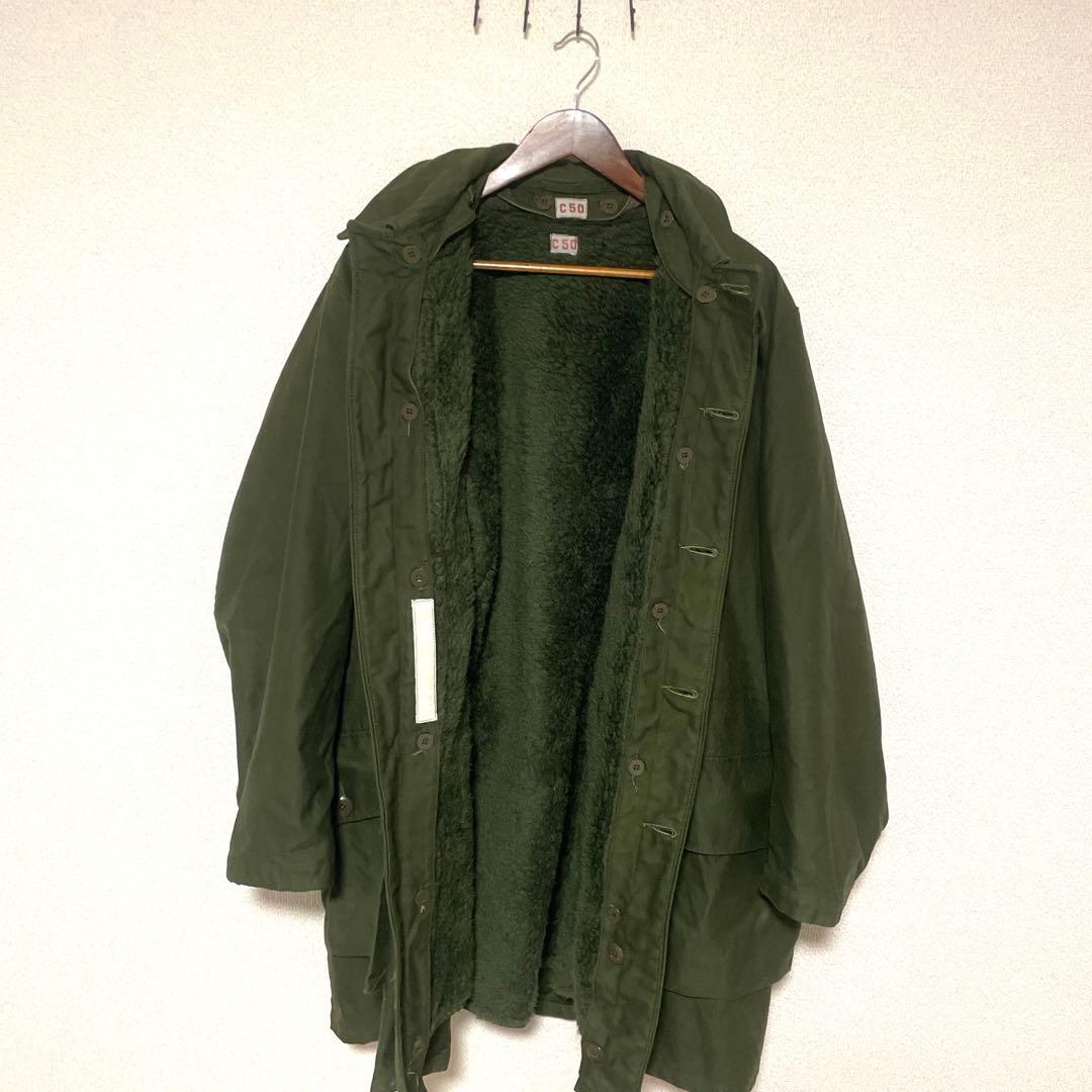 極美品　スウェーデン軍　M59フィールドコート　ボアライナー付　フルセットC50
