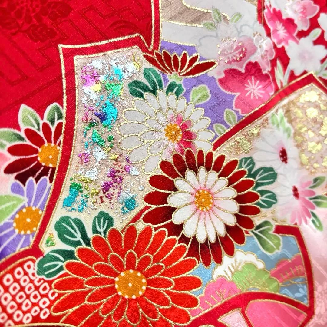 京友禅 正絹 多色箔技法 お宮参り着物 女の子 産着 祝着 のしめ 襦袢付