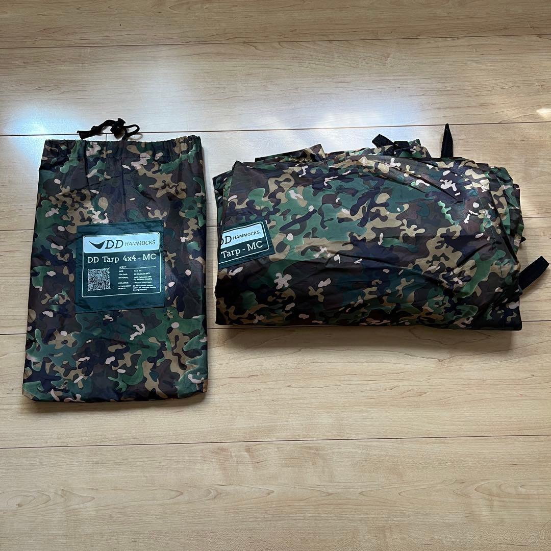 美品　DDハンモック　DDタープ 迷彩タープ4m×4m