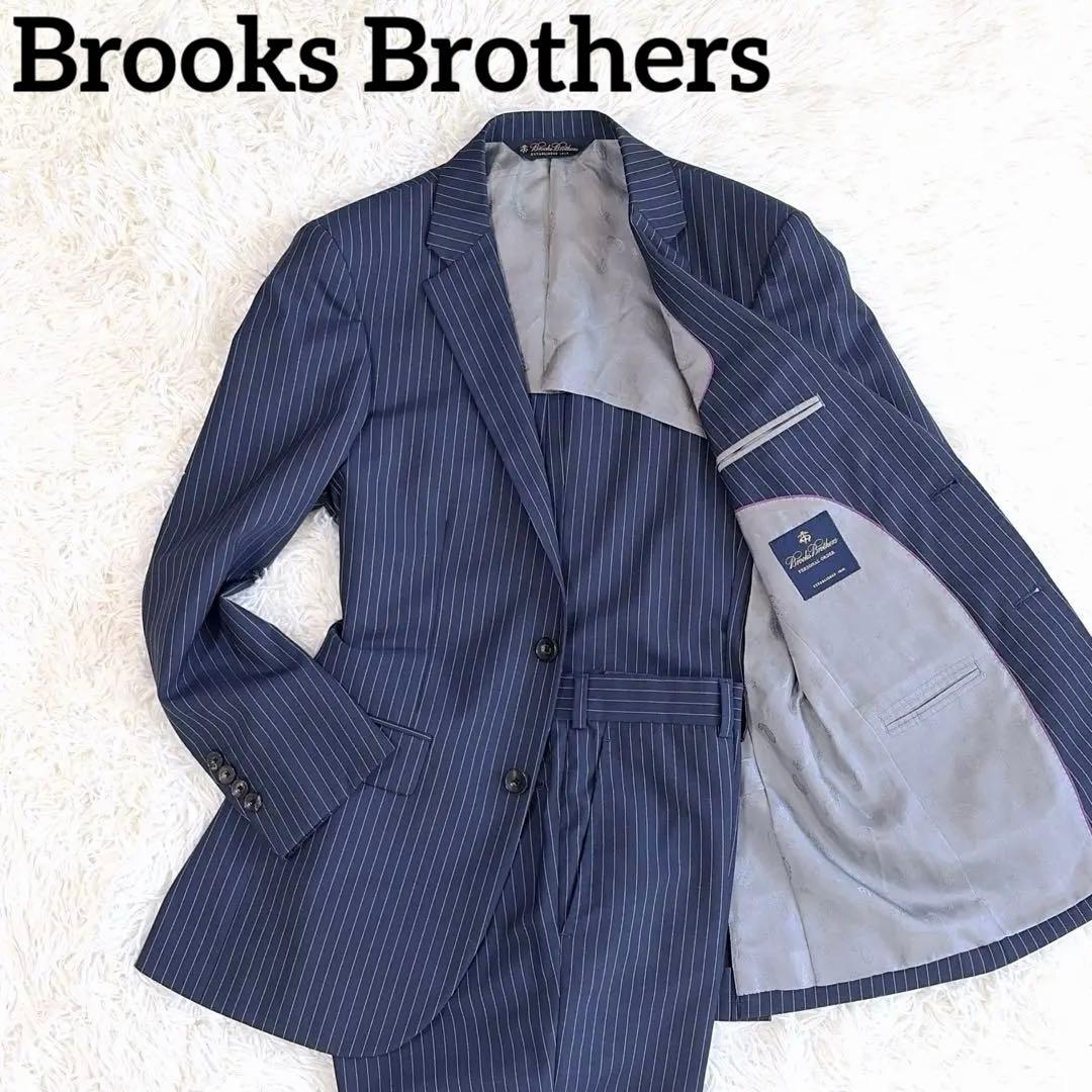 美品✨希少　ブルックスブラザーズセットアップ　ネイビー　ストライプ　ペイズリー柄