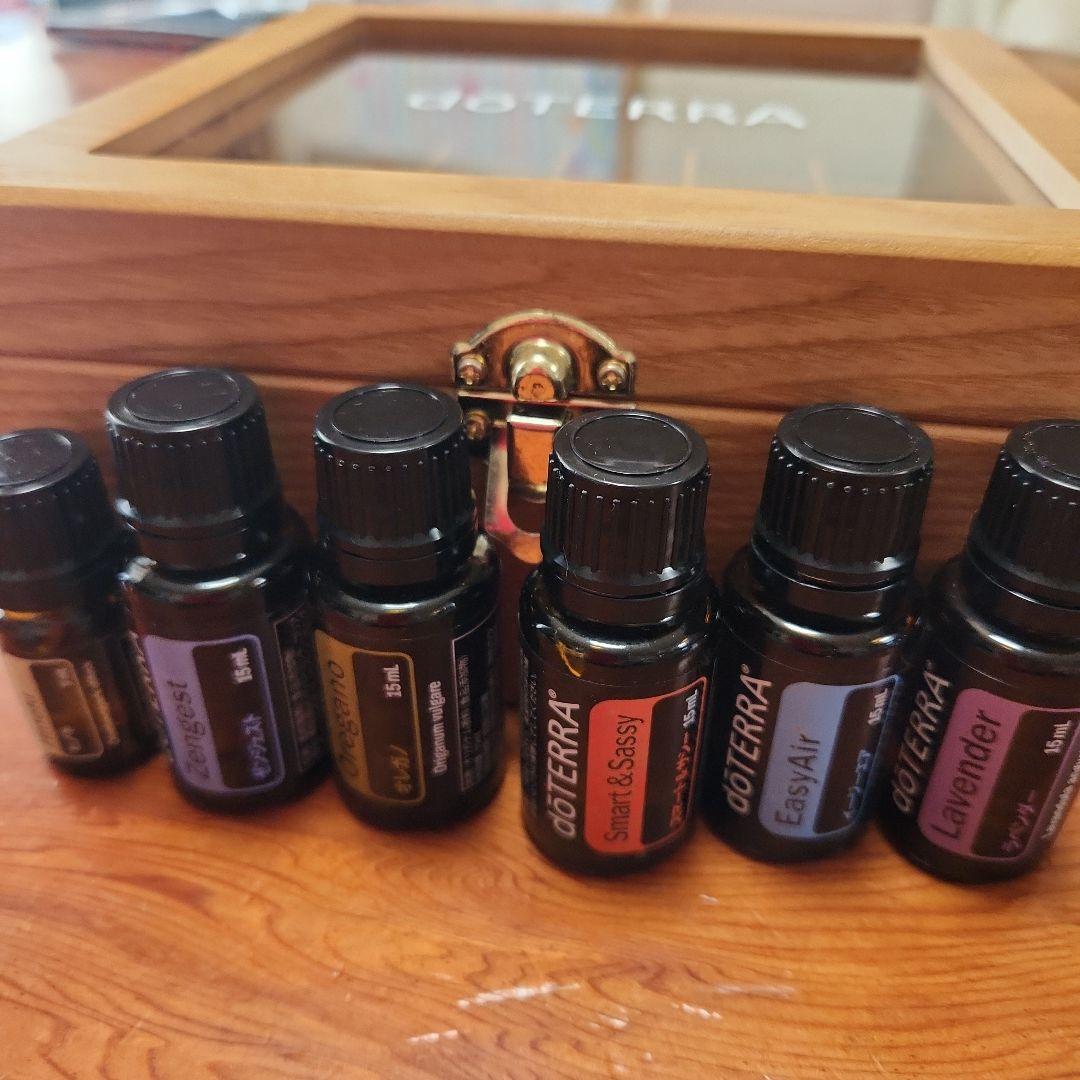 doTERRA エッセンシャルオイル 6本セット木製ボックス付き