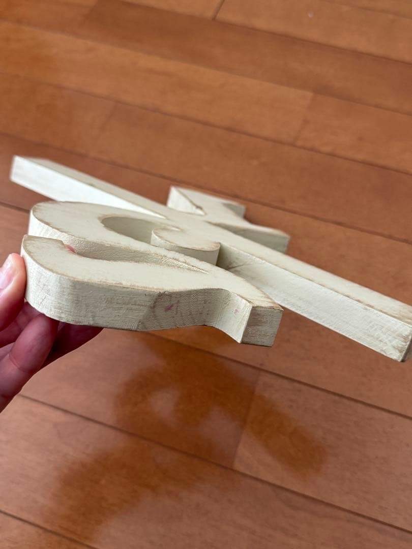 木製 1/2 オブジェ ハーフバースデー撮影、二分の一成人式撮影　約20cm