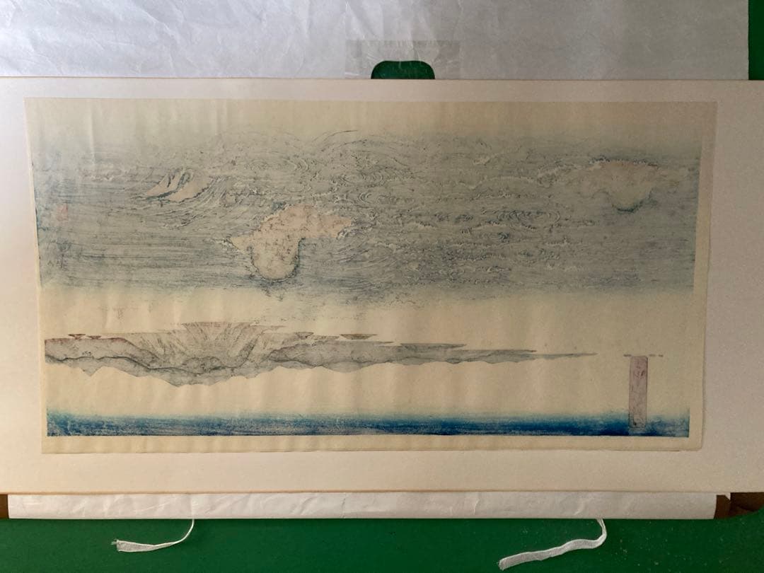 安藤広重　大阪錦絵　阿波鳴門之風景　番号有り　版元　共栄堂