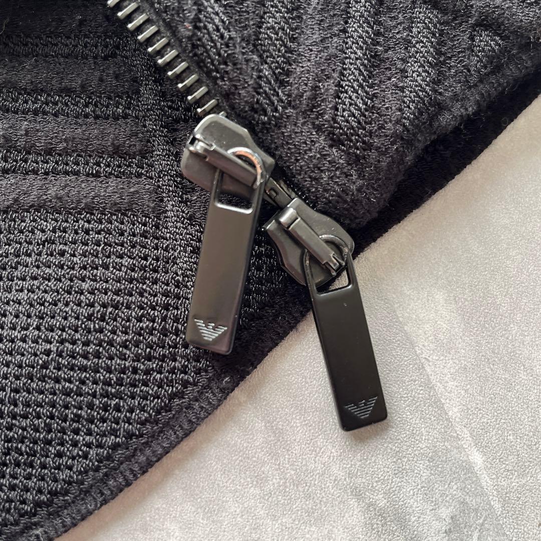 emporio armani フード付きキルティング　ニットダウンベスト y2k