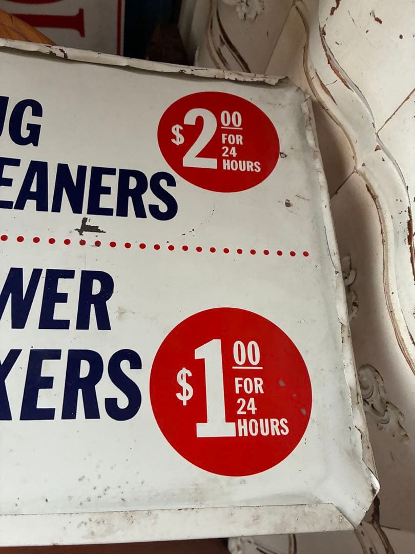 アンティーク　サイン　プレート　大きな　看板　RENT アメリカ　レア