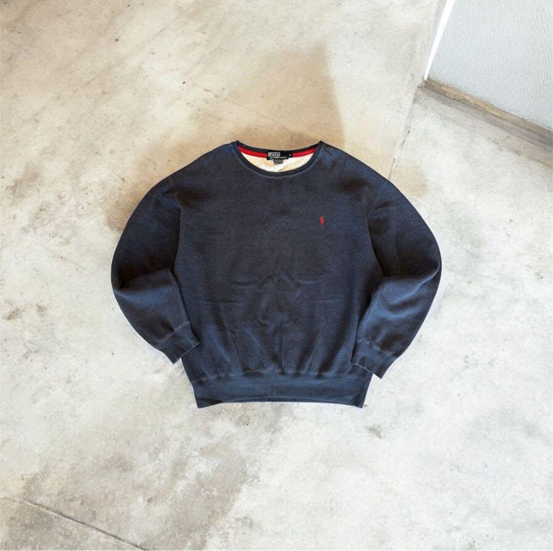 90s Polo by Ralph Lauren 紺色 スウェット L
