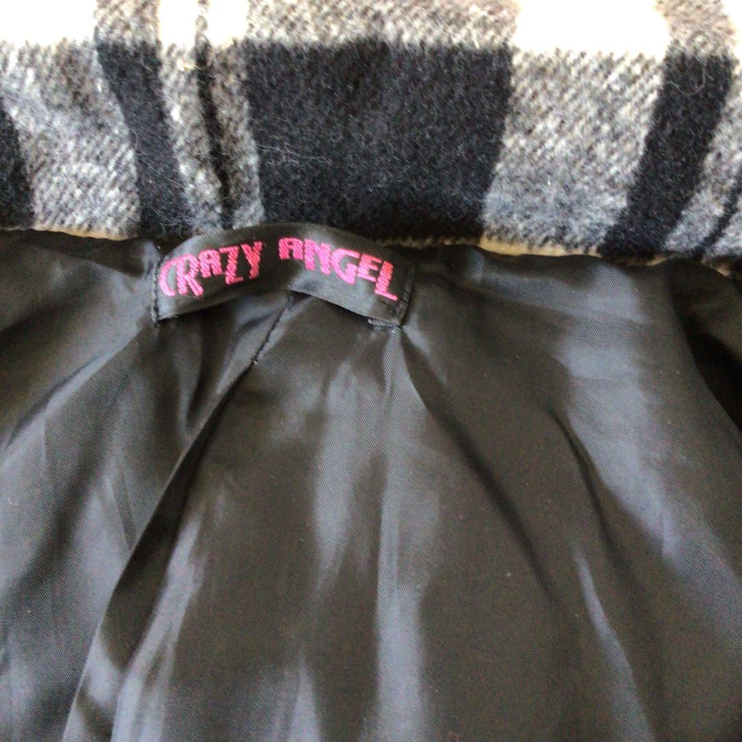 y2k 00s archiveチェックロングジャケット 平成ギャルグランジ