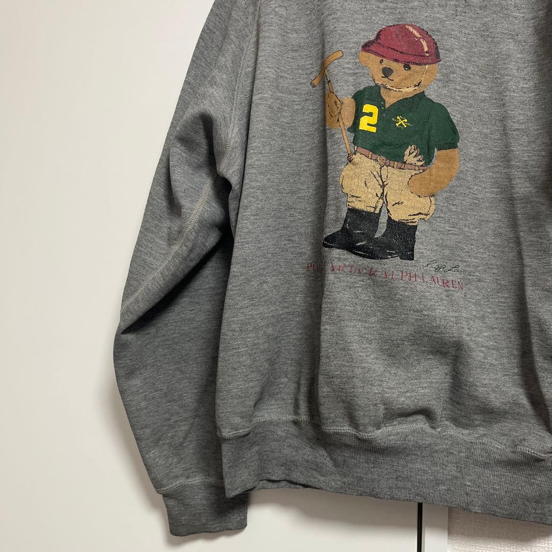 ち*い様 【希少】90s POLO ラルフローレン ポロベア スウェット M 霜
