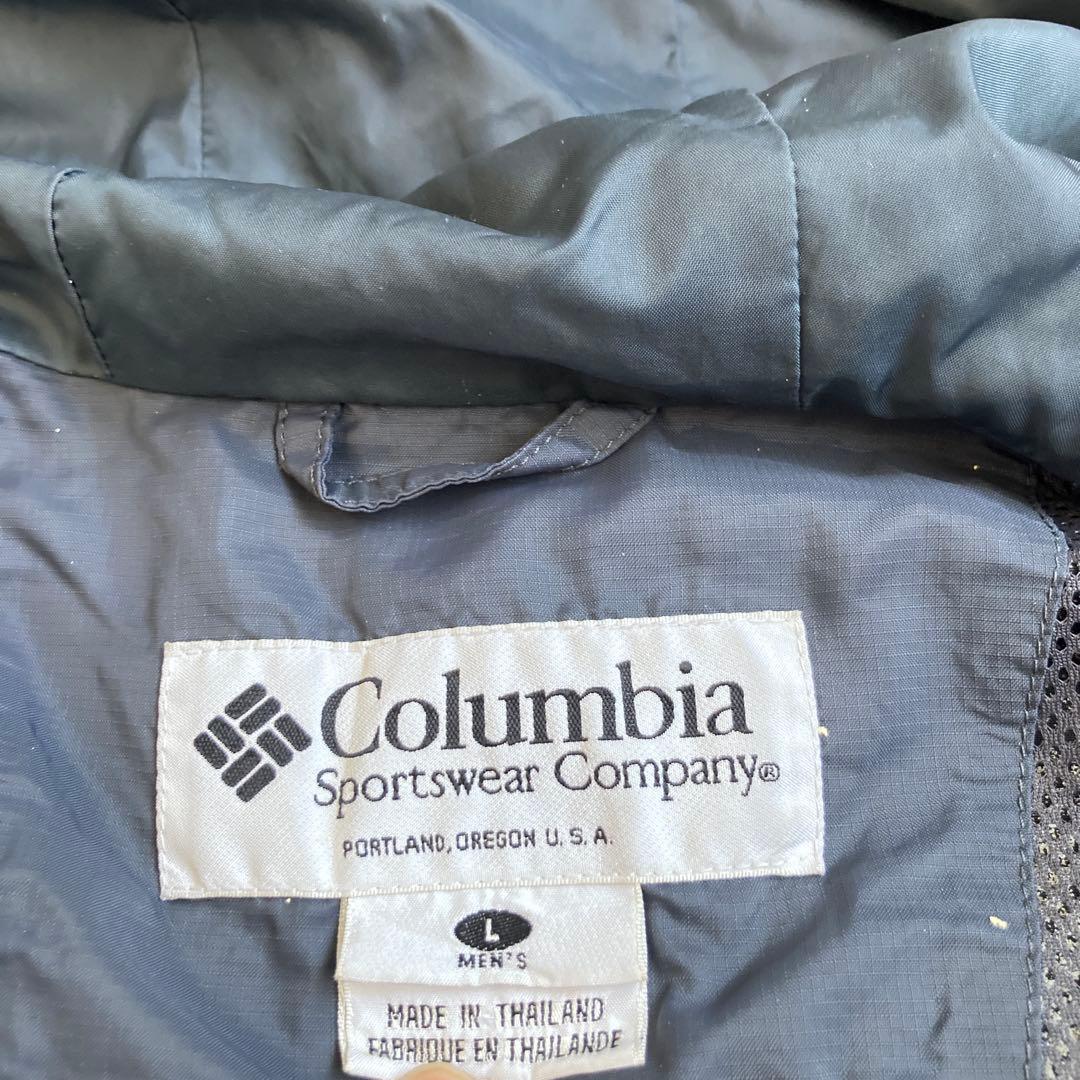 90s コロンビア ナイロンジャケット ドローコード ダブルジップ