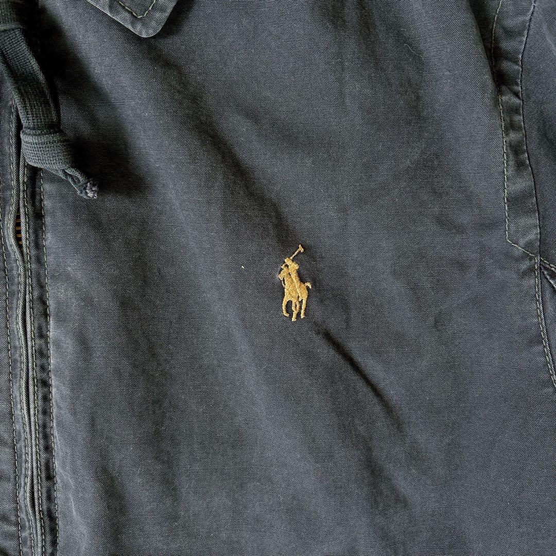 XL相当 チェック ポロバイラルフローレン スウィングトップ ロゴ刺繍 ネイビー