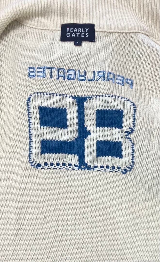 PEARLY GATES クリーム色 ジャケット 89 長袖 ワッペン ロゴ M
