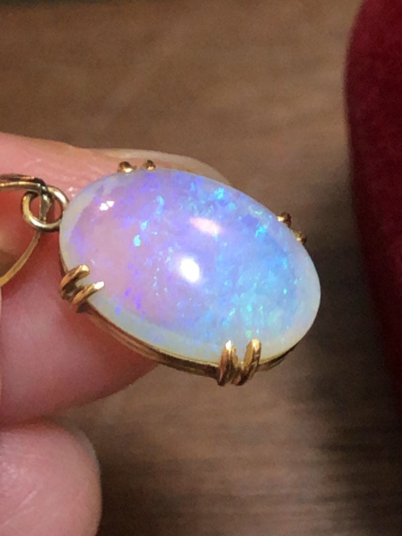 昭和レトロ　ヴィンテージ K18 オパールペンダントトップ