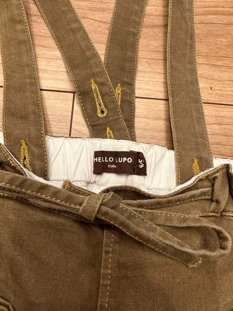 ボトムス・スパッツ hello lupo brown denim pants 4-5y