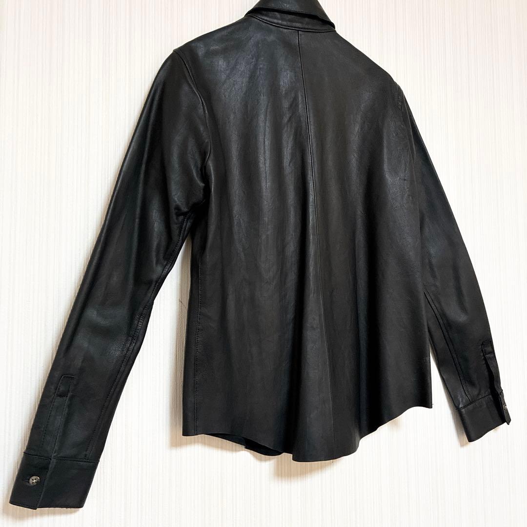 ✨希少デザイン✨エディション　極上上質なラムレザーシャツ　ライナー付き
