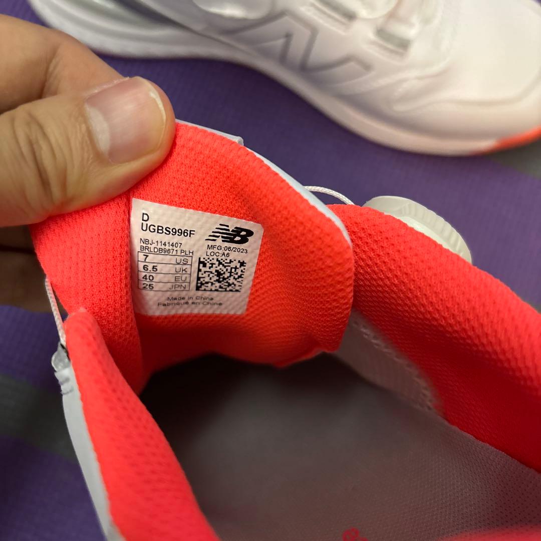 New BalanceゴルフシューズBOA 996ホワイト25cm [新品]