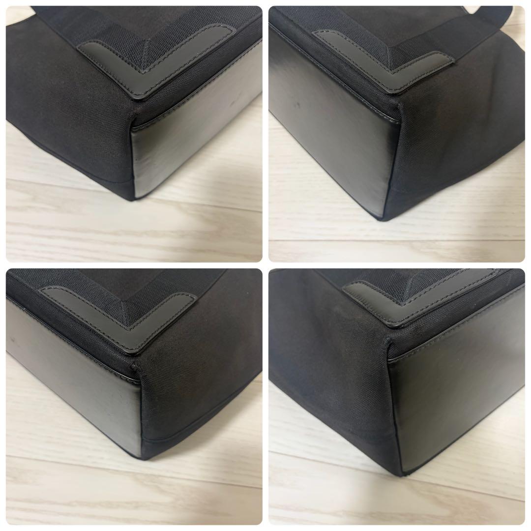 ✨美品✨BALENCIAGA　ネイビーカバスS　ハンドバッグ　キャンバス　黒