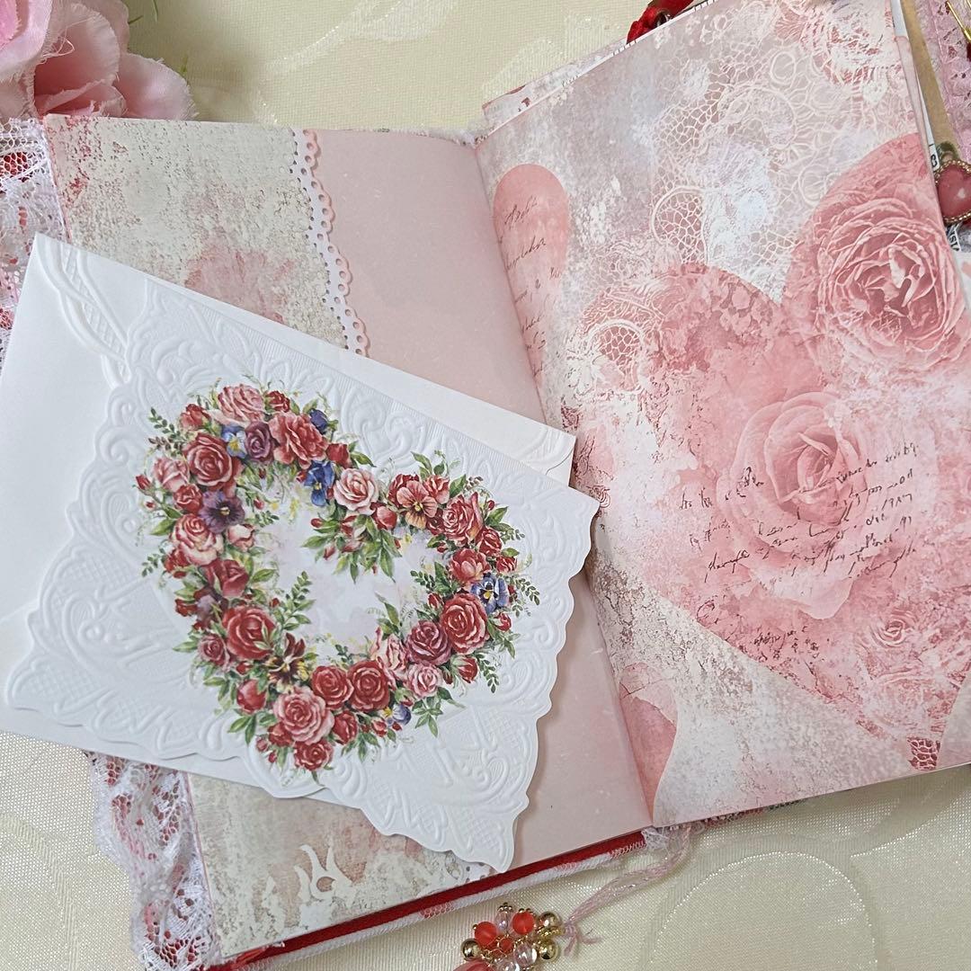 薔薇とレースのジャンクジャーナル・雑記帳　Happy Valentine!
