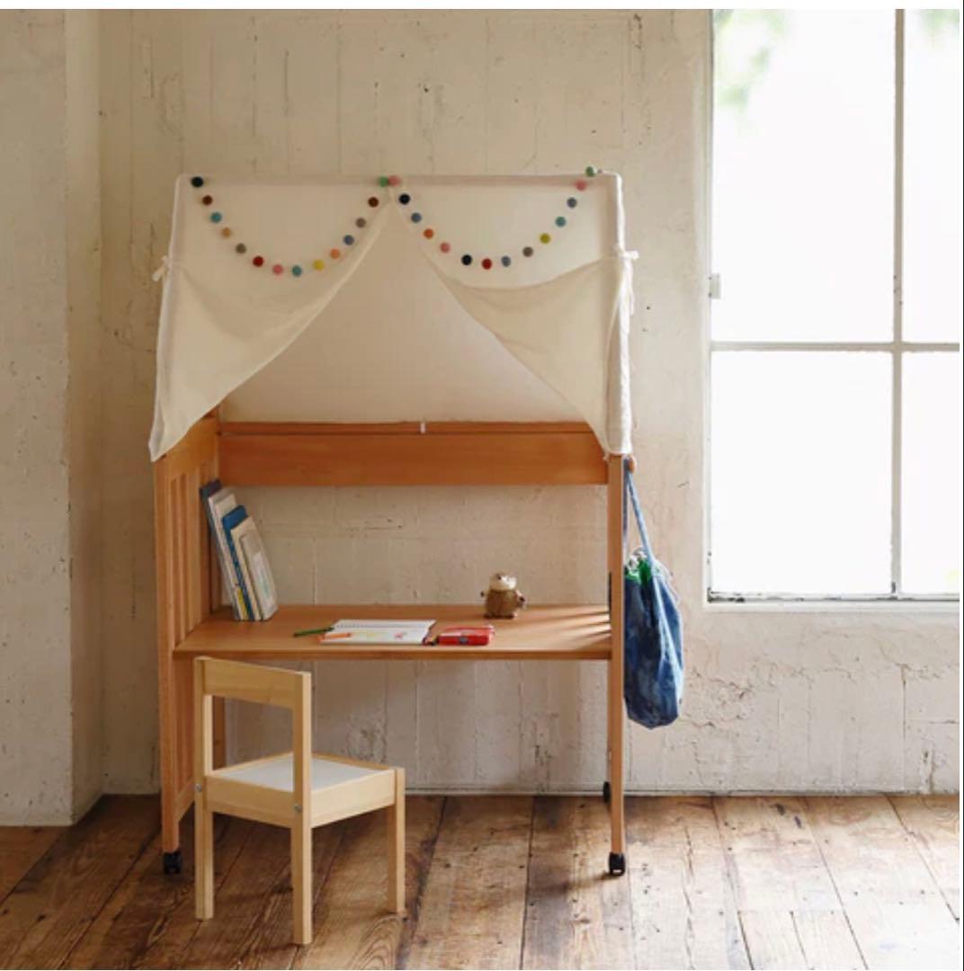 ディモア　プレイハウス付き　5wayミニベッド&デスク/ ベビーベッド 日本製