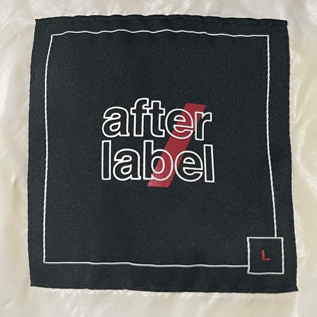 after label / メンズ 中綿ベスト フーディ 黒 L a554