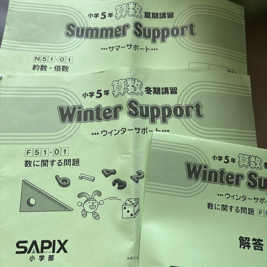 2025年度　最新版　サピックス　算数　五年生　デイリーサポート　メイン教材