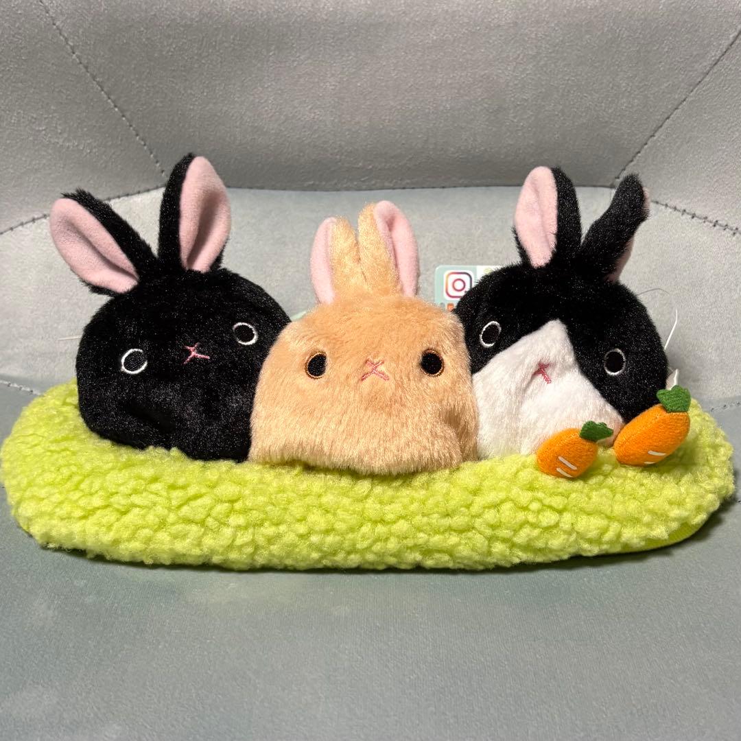 らびだんご くろしろ ちゃ くろ 草原 セット 三英貿易 ぬいぐるみ 廃盤