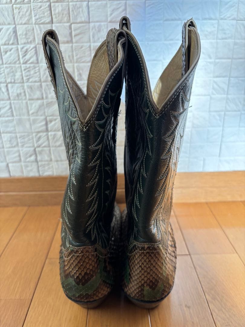 Justin ジャスティン D7414 パイソン USA製 ウエスタンブーツ