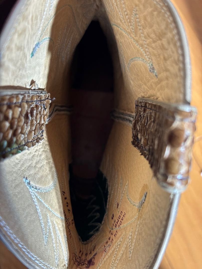 Justin ジャスティン D7414 パイソン USA製 ウエスタンブーツ