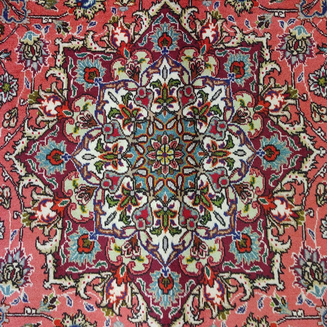 ペルシャ絨毯 302x197 手織り 美術品 タブリーズ産 クリーニング済み