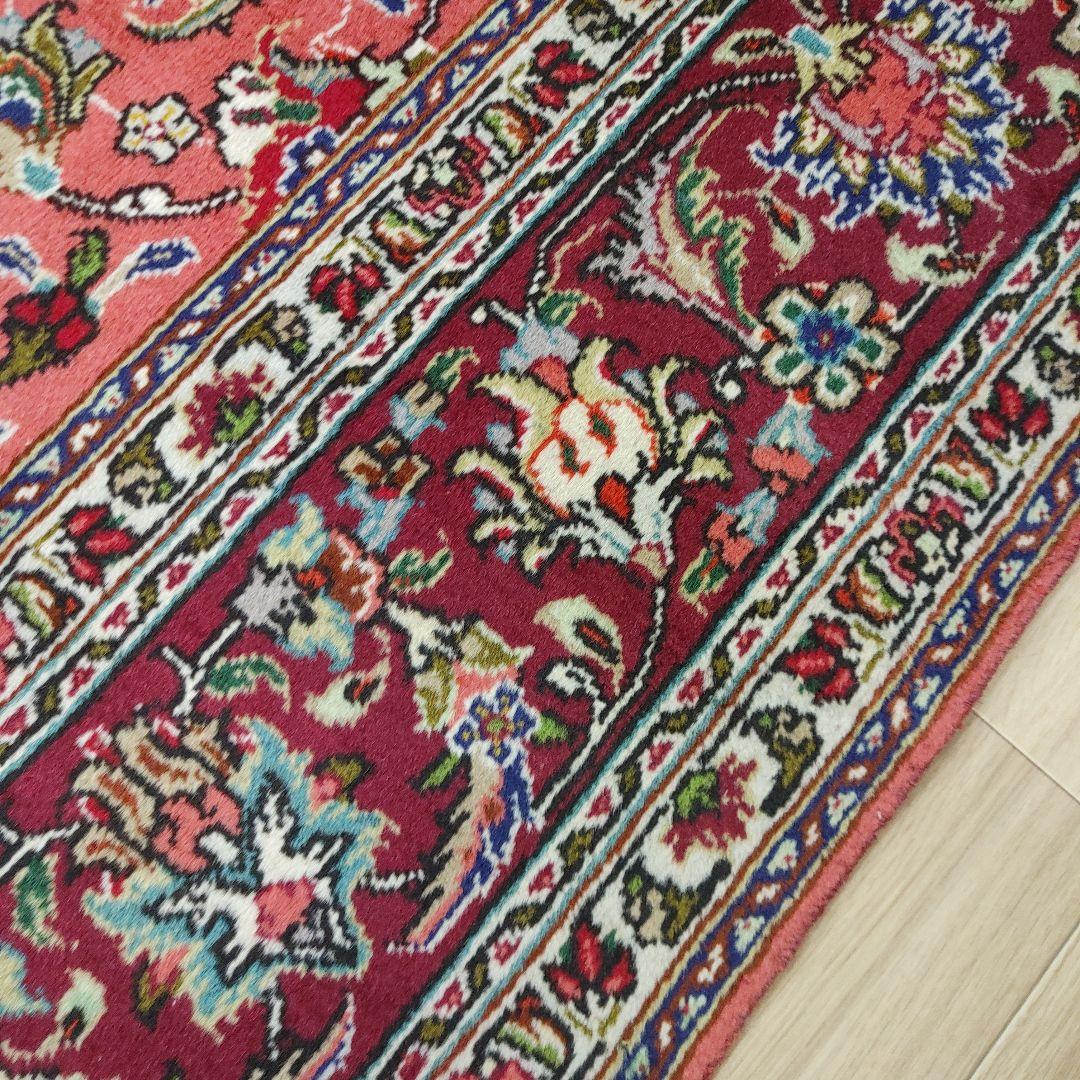 ペルシャ絨毯 302x197 手織り 美術品 タブリーズ産 クリーニング済み