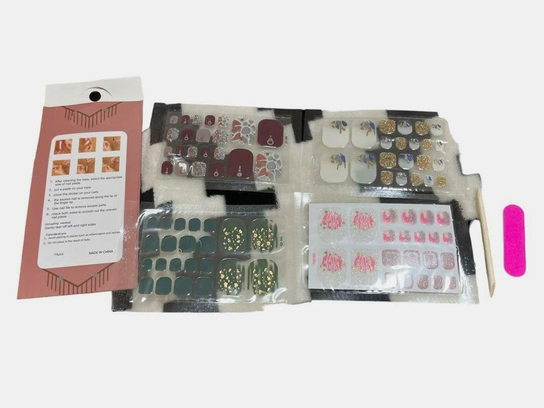 ネイルシール フット用 貼るだけ デザインシール フルタイプ