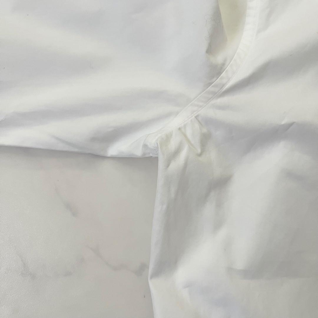 ko様　希少サイズ　マディソンブルー マダムシャツ 長袖 白　B刺繍　02サイズ