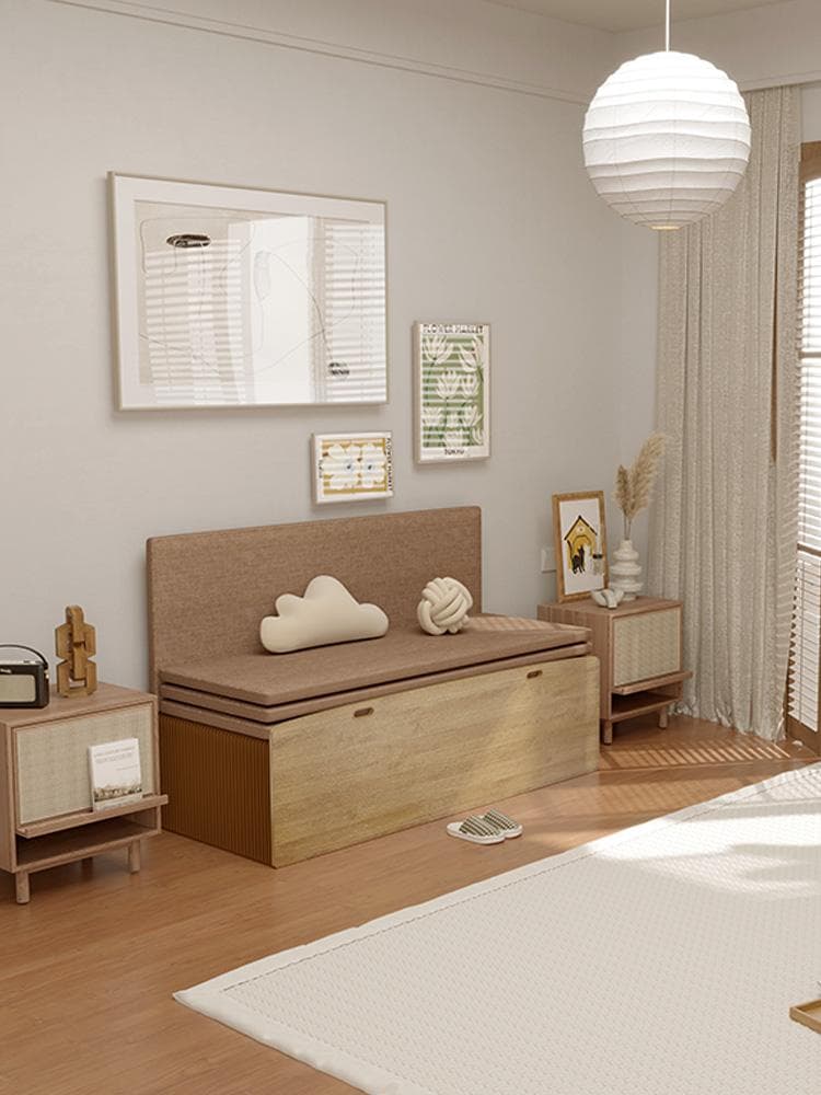 ペーパー折りたたみベッド幅60㎝高さ16㎝組立不要 マットレス付き 一人暮らし