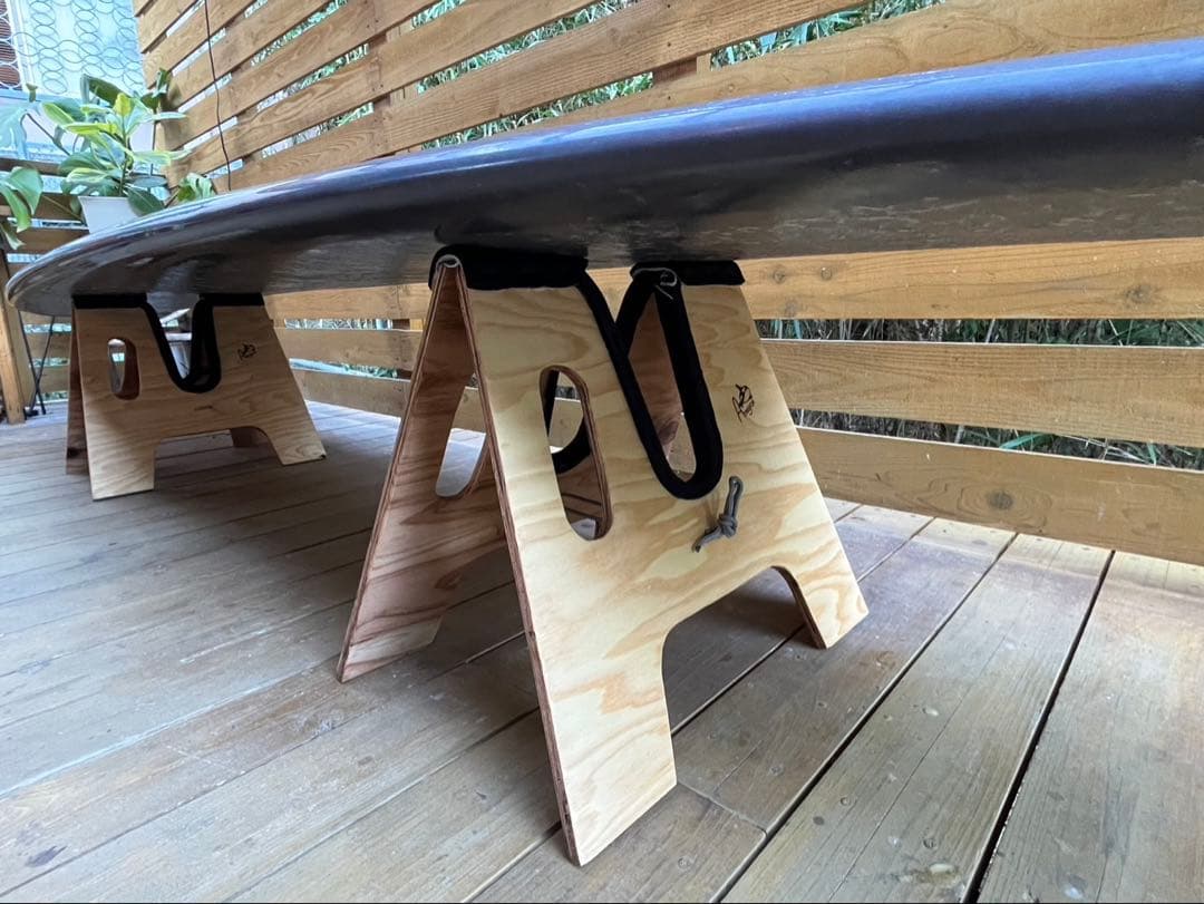 【Amayokオリジナル】サーフボードスタンド　木製　ロングボード