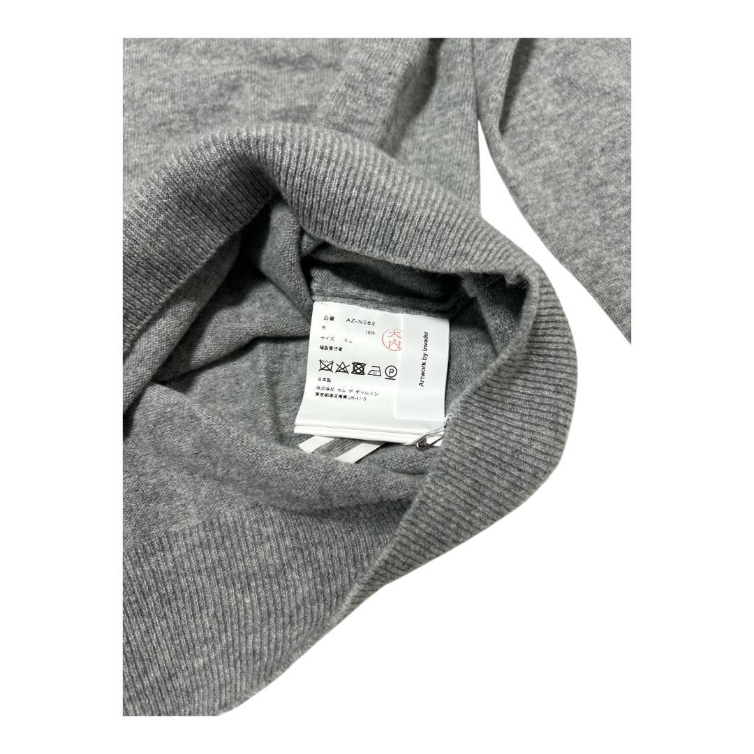 新品 プレイ コムデギャルソン インベーダー Vネック ニット セーター XL