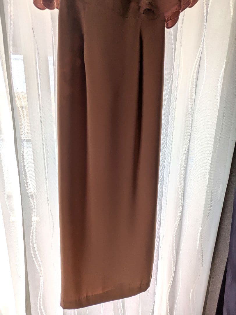 ケープスリーブ×スリットスカートスレンダーロングパーティードレス