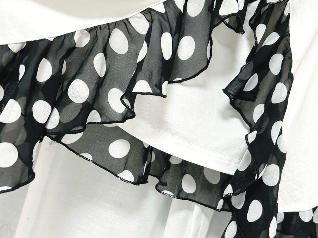 GOLDS♡初期デザイン♡ドット柄キャミトップス♡2点セット♡ホワイト×ブラック