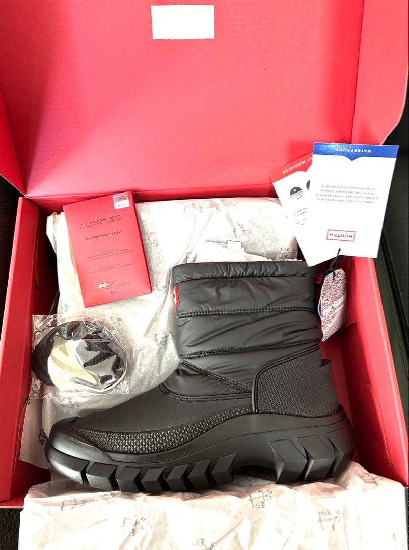 超人気 HUNTER スノーブーツ ショート (24cm) 新品防水防寒