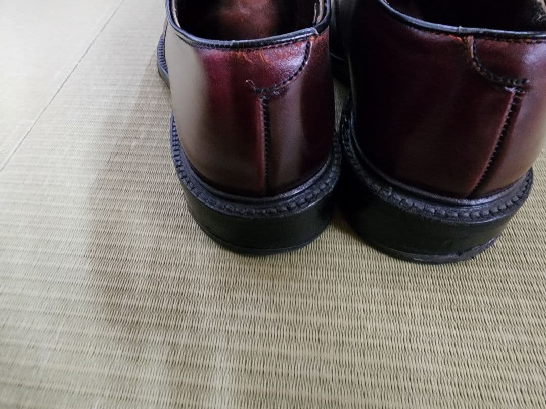 ジョンストンアンドマーフィー　コードバン　プレーントゥシューズ