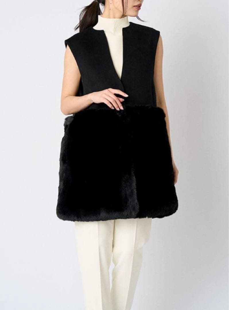 CELFORD セルフォード ☆2024完売裾ファーロングジレ 黒　未使用