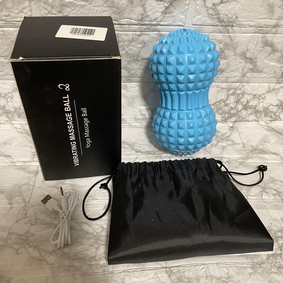 電動ツインボール2個セット青水色ブルー振動新品未使用ダイエットマッサージシェイプ